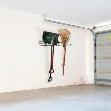 Heavy Duty Garage Tool Hanger, Shovels, Rakes, Brooms, Lawn Equipment, and More