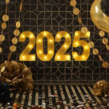 KatchOn, LED Light Up Numbers 2025-8.2 Inch, Light Up 2025 Sign | 2025 Number Light Up Sign for Happy Graduation Decorations 2025 | LED Graduation 2025 Sign for Graduation Party Supplies 2025