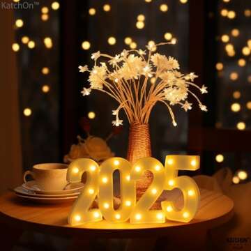 KatchOn, LED Light Up Numbers 2025-8.2 Inch, Light Up 2025 Sign | 2025 Number Light Up Sign for Happy Graduation Decorations 2025 | LED Graduation 2025 Sign for Graduation Party Supplies 2025