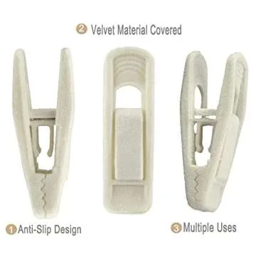 Corodo Hanger Clips for Velvet Hangers, 80 Pack Organization