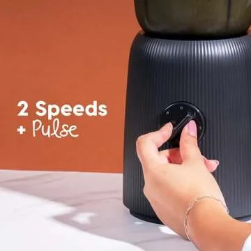 IRIS USA 3-Speed High-Power Professional-grade Countertop & Kitchen Blender - 50 oz Tritan Jar, Titanium-Coated Stainless Steel -Blades, Miami White -for Smoothies, Frozen Drinks, Protein Shakes