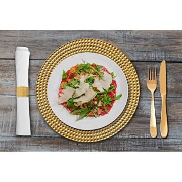 Elegant Charger Plates with Napkin Rings for Events