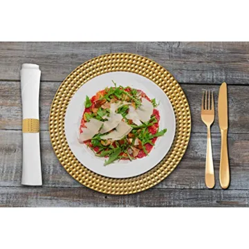 Elegant Charger Plates with Napkin Rings for Events