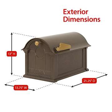 Whitehall Balmoral Mailbox - French Bronze, Extra Large