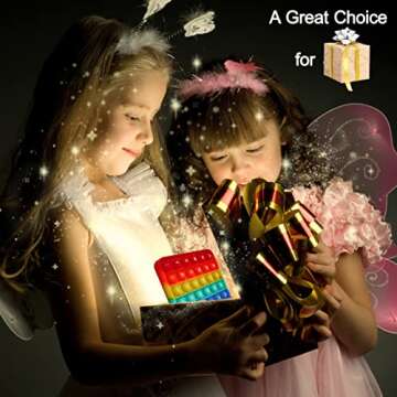 Proweber Alphabet Pop Fidget Toy Letters ABC Numbers Learning and Educational Toys Square Sensory Toys Popper Games Stress Relief Gifts for Kids 2 Packs Single Side(Uppercase and Lowercase Letters)