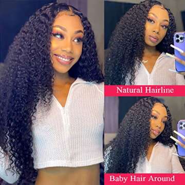 Curly Lace Closure Human Hair Kinky Curly Closure 4x4 Free Part Swiss Lace Closure 12A Brazilian Virgin Curly Human Hair Closure Swiss Lace Closure Natural Black(10 Inch) … …