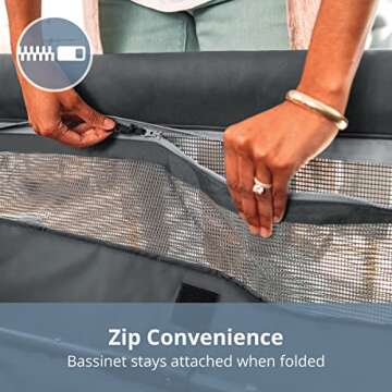 Chicco Dash Instant Setup Play Yard, Portable Crib with Removable Bassinet, Playpen for Babies and Toddlers | Charcoal/Grey