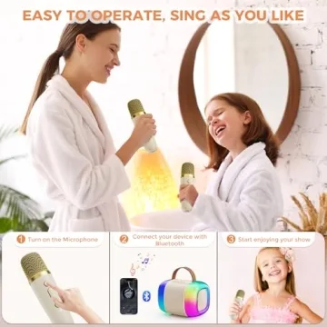 Portable Kids Karaoke Machine with 2 Microphones