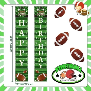 Vibrant Batiyeer Football Birthday Banner for Parties