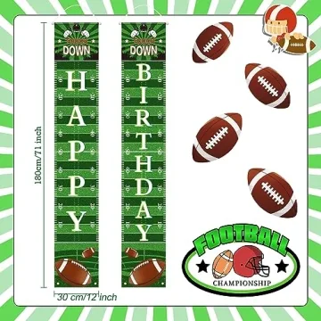 Vibrant Batiyeer Football Birthday Banner for Parties