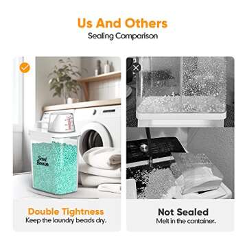 Moryimi Laundry Scent Booster Container for Laundry Room Organization and Storage, 2 Pack 61oz Laund...