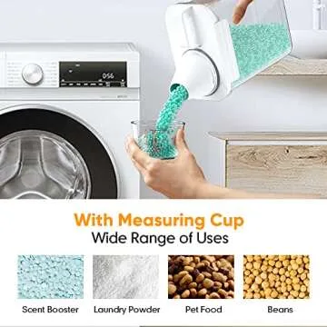 Moryimi Laundry Scent Booster Container for Laundry Room Organization and Storage, 2 Pack 61oz Laundry Scent Booster Beads Dispenser, Laundry Powder Container, Powder Laundry Detergent Dispenser