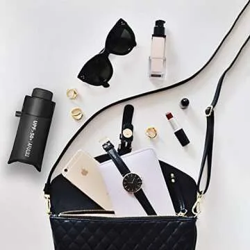 AFULILI Mini Compact Travel Umbrella for UV Protection