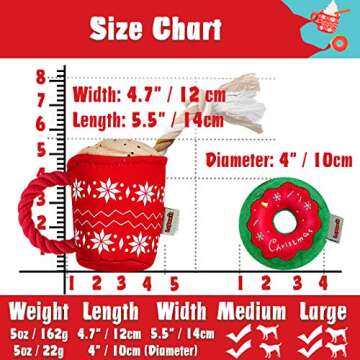 Lepawit Plush Squeaky Dog Toy Pack for Holiday Fun