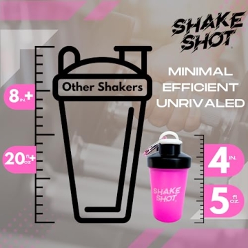 Compact Shake Shot - 4oz Mini Shaker Bottle for Gym Use