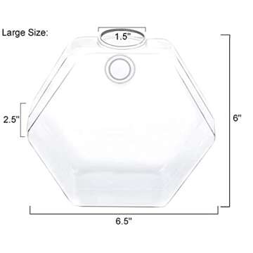 Kingbuy Wall Hanging Planter Glass Terrarium Propagation Stations Geometric Hexagon Shape Hydroponics Vase for Home Office Indoor Decor, 3 Pack, Clear Large