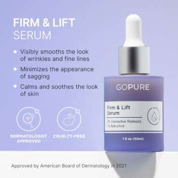 goPure Ultimate Firming Set - Skincare Routine for Firmer-Looking Skin, 4 Piece Set Includes Tightening Neck Cream, Hydrating Eye Cream, Anti-Aging Moisturizer and Firming Retinol Serum