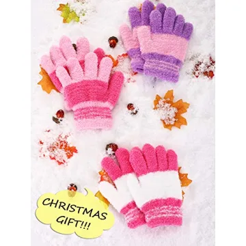 EBOOT Kids Knitted Gloves - Warm Winter Set of 3