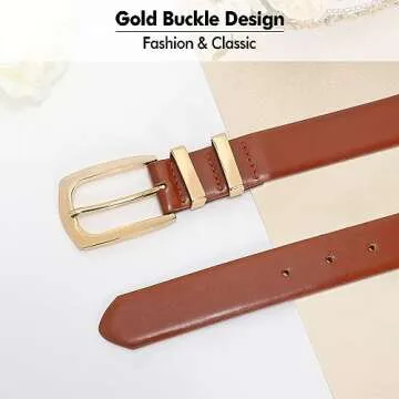 WHIPPY Women's Leather Belts for Fashionable Styles