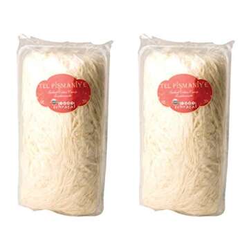 Sehrazat Tel Pismaniye, Sade, Plain, Turkish Cotton Candy, 250g each, 2 pack