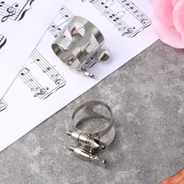 Premium 2 Pack Silver Clarinet Ligature with Adjustments