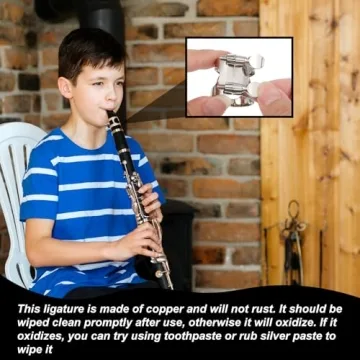 Premium 2 Pack Silver Clarinet Ligature with Adjustments