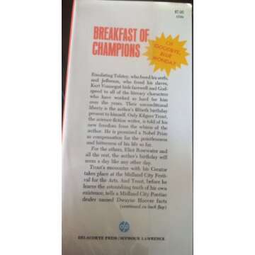 Breakfast of Champions Or Goodbye Blue Monday 1st Edition - Book Club Edition