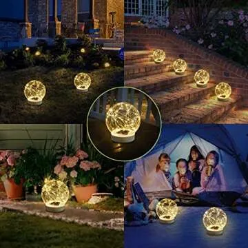 LENONE Solar Floating Pool Lights, Warm White LED Solar Glow Globe Pool Lights That Float, Auto ON/OFF Waterproof Pool Floating Lights, 7” Floating Lights for Pool Yard Party Christmas Decor(2 Pieces)