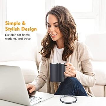 FOXNSK Self Stirring Mug for Effortless Drinks Anywhere