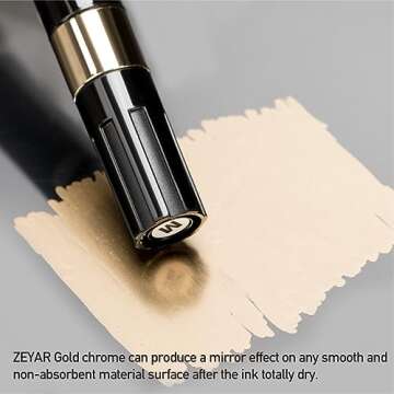 ZEYAR Liquid Gold Chrome Marker for Stunning Crafts