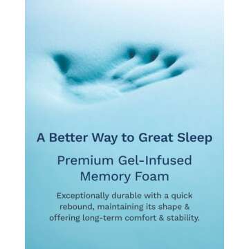 ViscoSoft Twin XL Memory Foam Mattress Topper - 3 Inch Cooling Extra Long Reflex Gel Mattress Pad - CertiPUR-US - Oeko TEX Certified