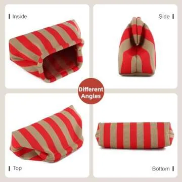 Stylish Oweisong Striped Clutch for Women in Vibrant Colors