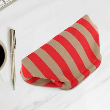 Stylish Oweisong Striped Clutch for Women in Vibrant Colors
