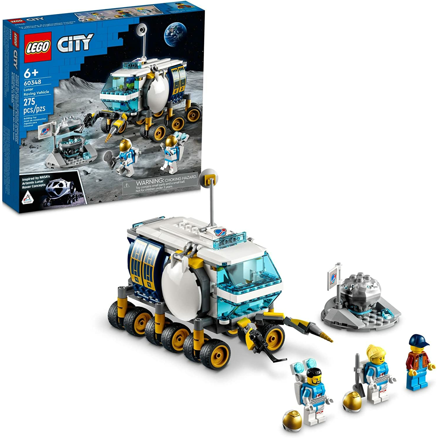 City Space Lunar Roving Vehicle Toy for Kids 6+