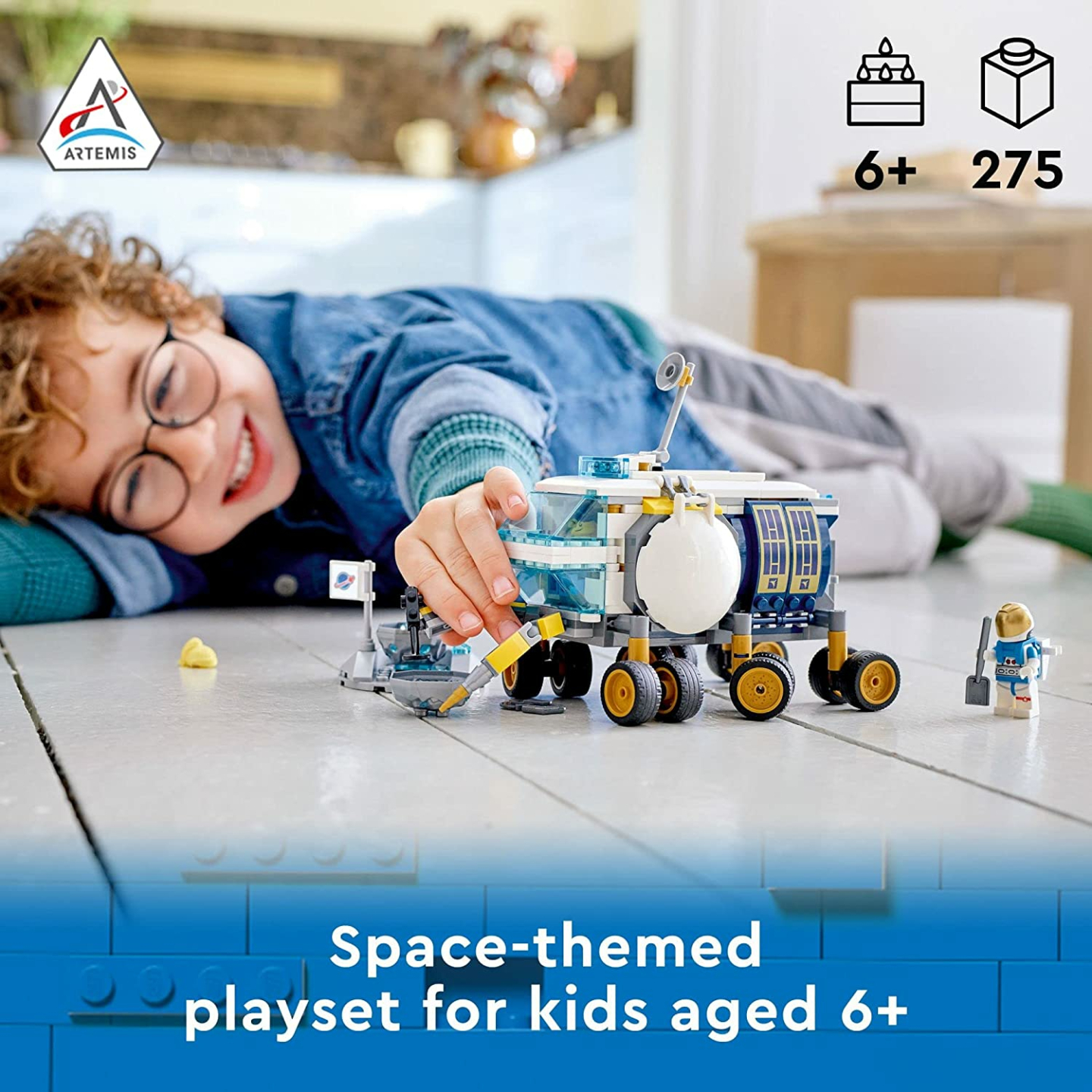 City Space Lunar Roving Vehicle Toy for Kids 6+