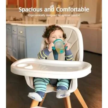 3-in-1 Convertible Baby High Chair for Safety and Style