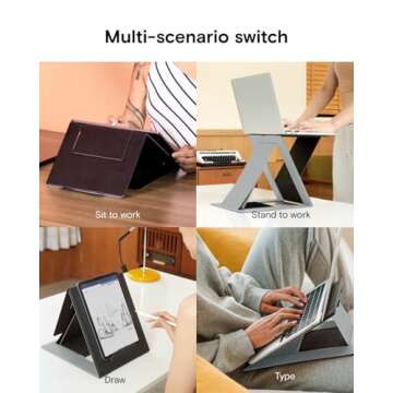 MOFT Folding Laptop Stand Lap Desk, Portable & Mini Computer Stand Laptop Desk for Travel and Home O...
