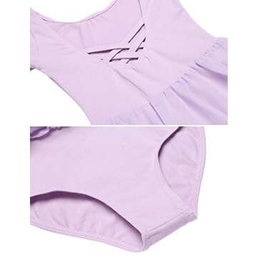 Zaclotre Ballet Leotards for Girls Toddler Classic Long Sleeve Criss-Cross Back Dance Dress Ballerina Outfits