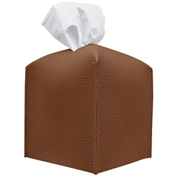 Carrotez Stylish PU Leather Tissue Box Cover for Home & Office