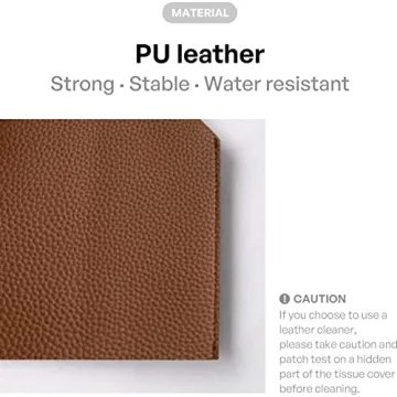 Carrotez Stylish PU Leather Tissue Box Cover for Home & Office