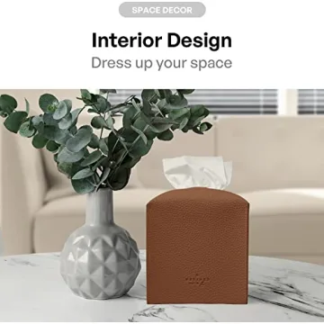 Carrotez Stylish PU Leather Tissue Box Cover for Home & Office