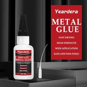 Metal Glue, Metal to Metal Glue Clear, Metal Repair Glue, Super Instant Glue for Metal, Glass, DIY C...