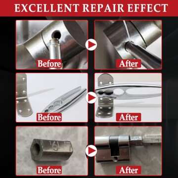 Metal Glue, Metal to Metal Glue Clear, Metal Repair Glue, Super Instant Glue for Metal, Glass, DIY Craft, Aluminum Alloy, Metal Tube,Metal Product, Plastic (Metal Glue)