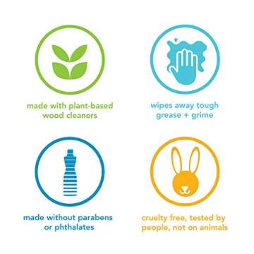 Method Almond Wood Cleaner Pack of 4 for Sparkling Surfaces