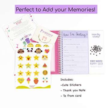 My 9 Month Journey | Pregnancy Journal Memory Book with Stickers | Baby Scrapbook and Photo Album | ...