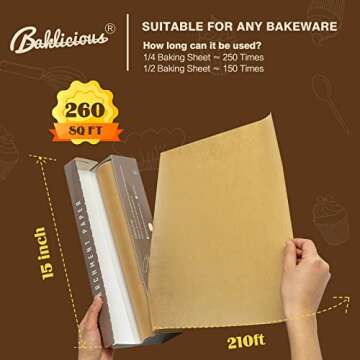 Non-Stick Unbleached Parchment Paper Roll for Baking