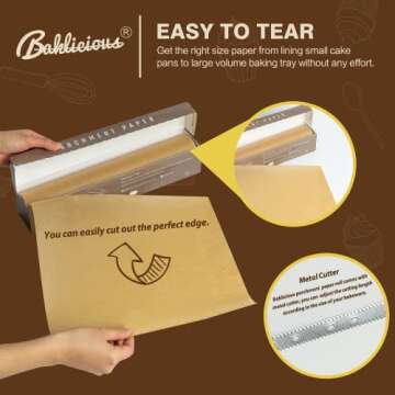 Non-Stick Unbleached Parchment Paper Roll for Baking