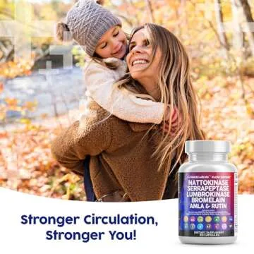 Clean Nutraceuticals Nattokinase 4000 FU Serrapeptase 120000 SPU Lumbrokinase Enzyme Supplement with Bromelain Papain Papaya Enzymes Rutin Extract Amla Magnesium Vitamin B6 & VIT C Capsules