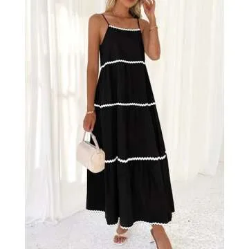 BTFBM Boho Summer Maxi Dress for Stylish Vacations