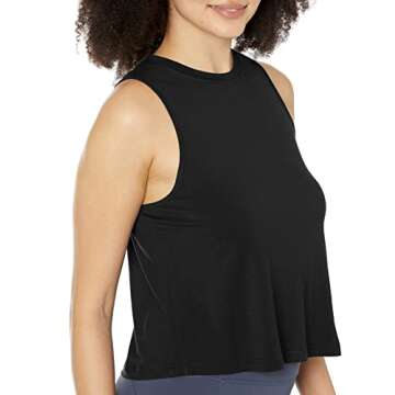 Mippo Crop Tops for Women Womens Workout Tops Flowy Cropped Tank Tops Athletic Shirts